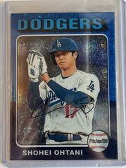 2024 Topps Heritage – Shohei Ohtani #371 Chrome Blue Sparkle Refractor
