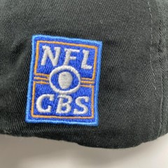 Vintage CBS Sports Hat Cap Strap Back Mens Black NFL Network Embroidered USA 90s