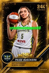 Paige Bueckers WNBA Dallas Wings 4×6 PHOTO Custom 24K PURE Gold Photo