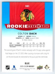 2025-26 SP #101 Colton Dach Blue