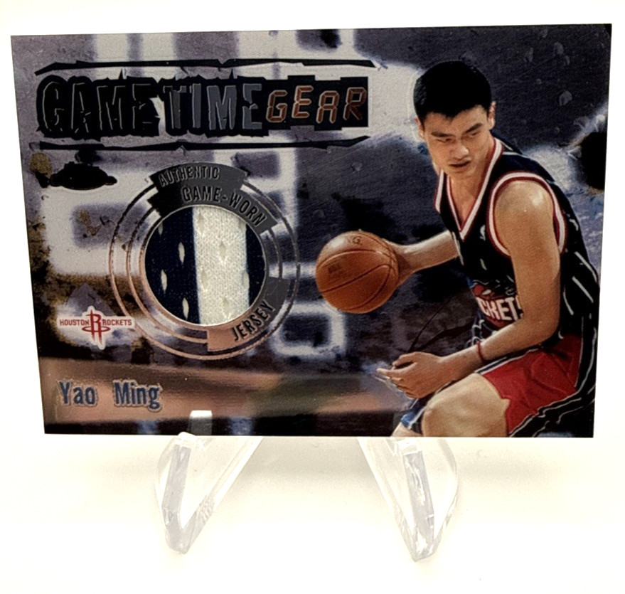 2003-04 Topps Chrome Yao Ming Relic Game Time Gear China Rockets Rare GGR-YM