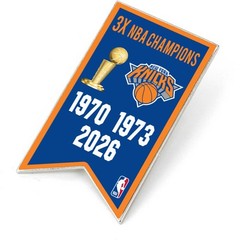 2025-2026 NBA Finals Champions New York Knicks Banner Collectors Pin 1970 1973