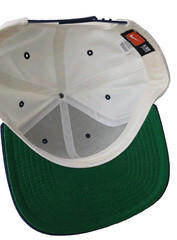 Vintage Nike Georgetown Hoyas Snapback Hat White Navy Blue Embroidered Flat Bill