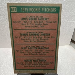 Topps 1975 Rookie Pitchers #618 Easterly Johnson McGregor Rhoden MLB