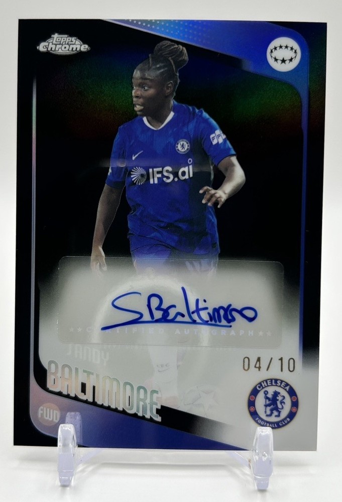 2025/26 Topps Chrome UEFA Women’s Sandy Baltimore Auto Black /10