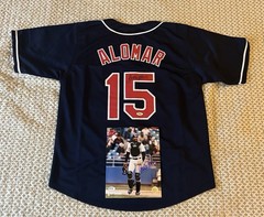 Sandy Alomar Jr. Signed Cleveland Indians Jersey And 8×10 Signed Photo w/ COAs