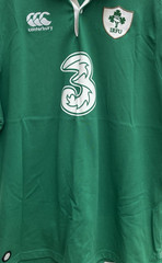 Canterbury Ireland 2014/15 Home Rugby Shirt Mens 2XL Green Short Sleeve IRFU