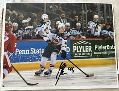 2025 Matthew Schaefer Autographed 8 1/2 x 11 Photo Erie Otters COA Signed