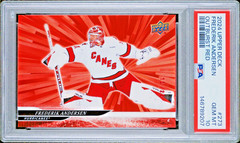 Rare POP 1-PSA 10-Upper Deck RED Outburst-Frederik Andersen #10/#25 #273