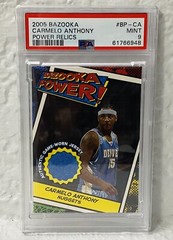 Carmelo Anthony 2005 Bazooka Power Relics #BP-CA PSA 9-Pop 2