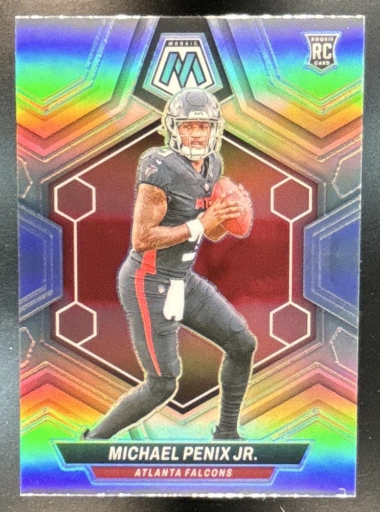 2024 Panini Mosaic Michael Penix Jr. Silver Prizm #308 RC Atlanta Falcons