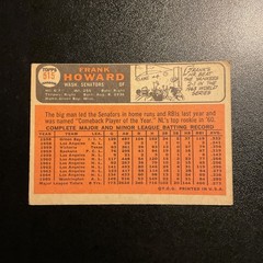 1966 Topps – Frank Howard High #515 Washington Senators Set Break EX-