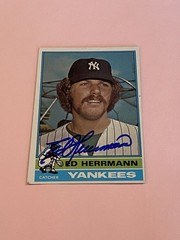 Ed Herrmann 1976 Topps IP Auto Autograph