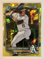 2025 Bowman Chrome Draft Sapphire 🔥 Gavin Turley #BDC-28 Yellow /75 (RC) 💎 A&rsquo;s