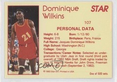 1993 Star Nova 1/500 Dominique Wilkins #107 HOF 0h4