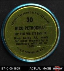1971 Topps Coins #30 Rico Petrocelli Red Sox 5 – EX