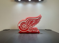 Detroit Red Wings 3D Sign — Man Cave Shelf Desk Display NHL Hockey