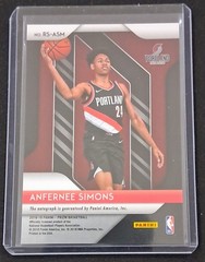 2018-19 Panini Prizm – Rookie Signatures Anfernee Simons #RS-ASM Silver Prizm