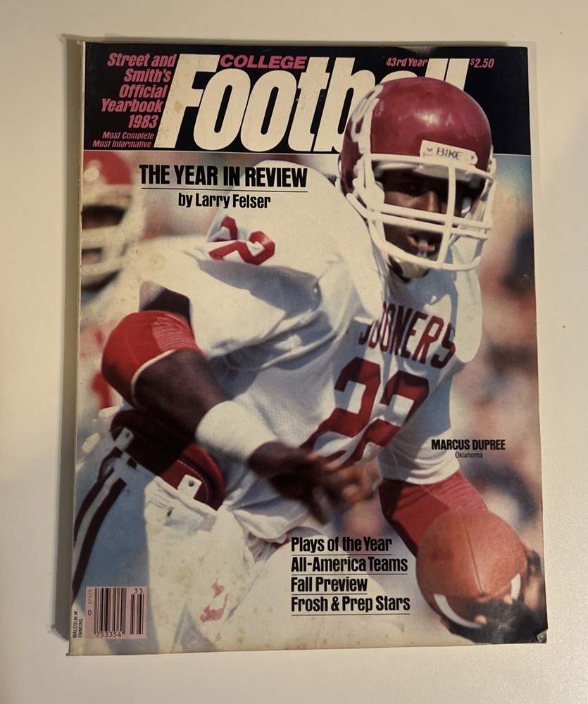1983 Street & Smith&rsquo;s College Yearbook Magazine Marcus Dupree Oklahoma Cover