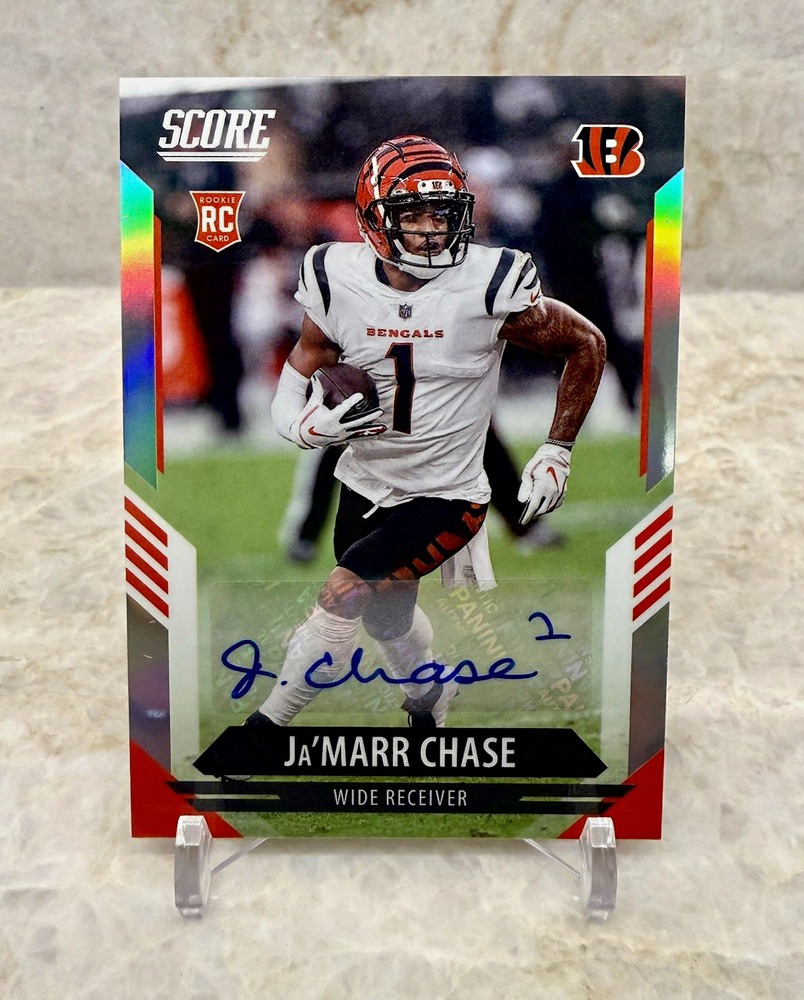 2021 panini chronicles score update rookies Ja&rsquo;Marr Chase rc auto /75 #412