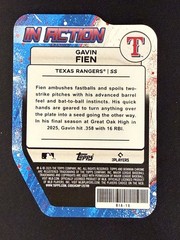 2025 Bowman Draft – Bowman in Action Gavin Fien #BIA-16 Green Refractor /99 (RC)