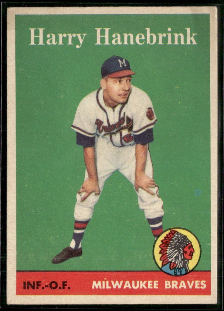 1958 Topps #454 Harry Hanebrink Braves