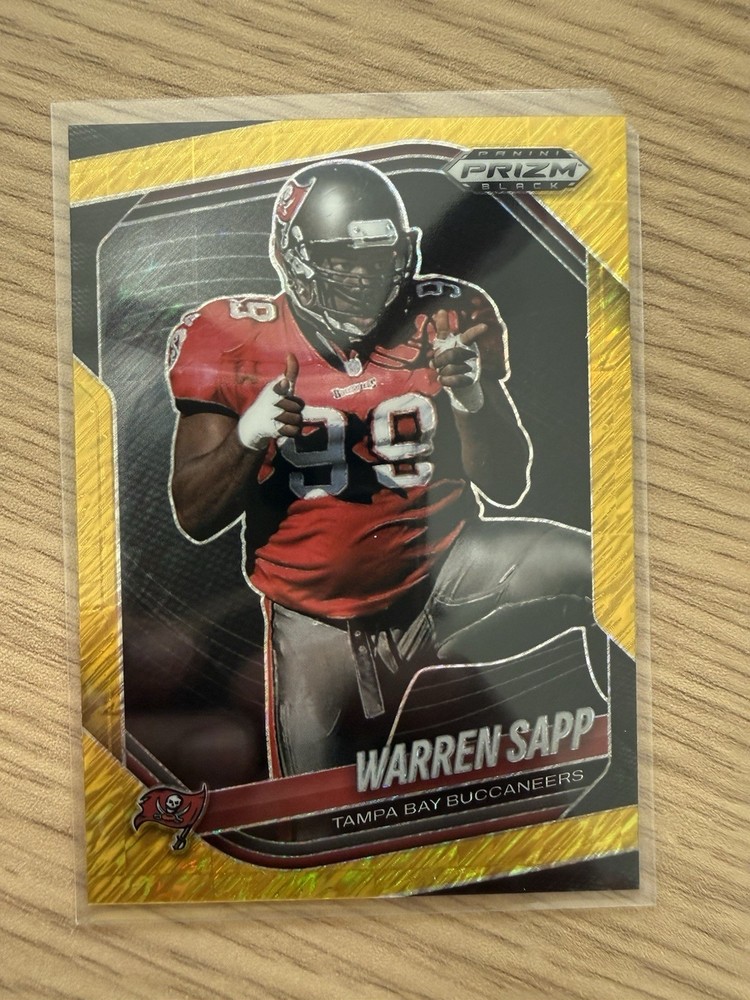 2025 Panini Prizm Black Warren Sapp Gold Shimmer FOTL #/10 Buccaneers SSP 💎🔥