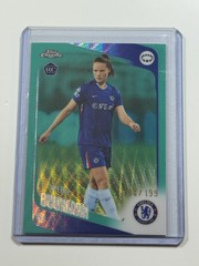 2025-26 Topps Chrome Women&rsquo;s UWCL Aqua Wave #9 Veerle Buurman Rookie 194/199