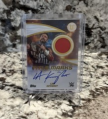 2025 Topps Universe WWE LA Knight Title Marks /99 Ring Worn Relic On Card Auto
