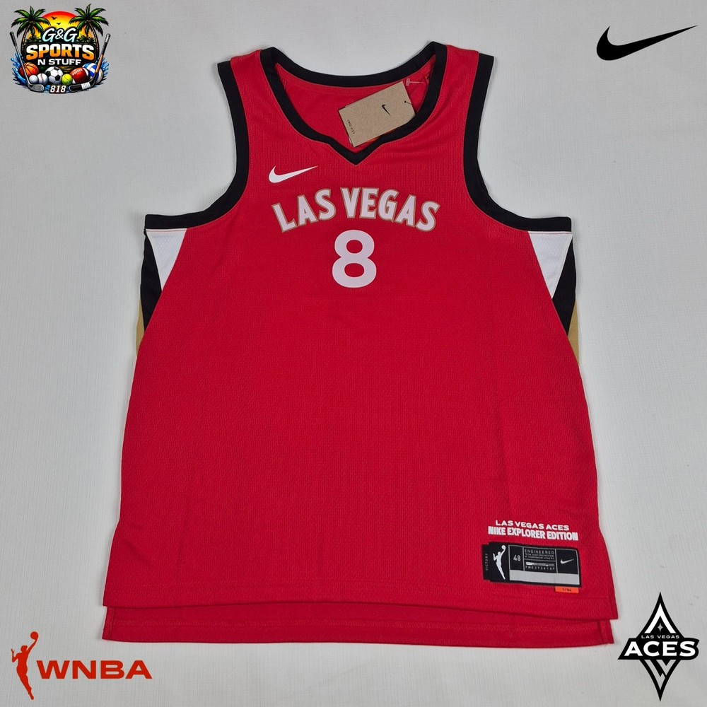 Nike x WNBA Las Vegas Aces Explorer Edition Jersey #8 Cambage Women&rsquo;s Size L-48