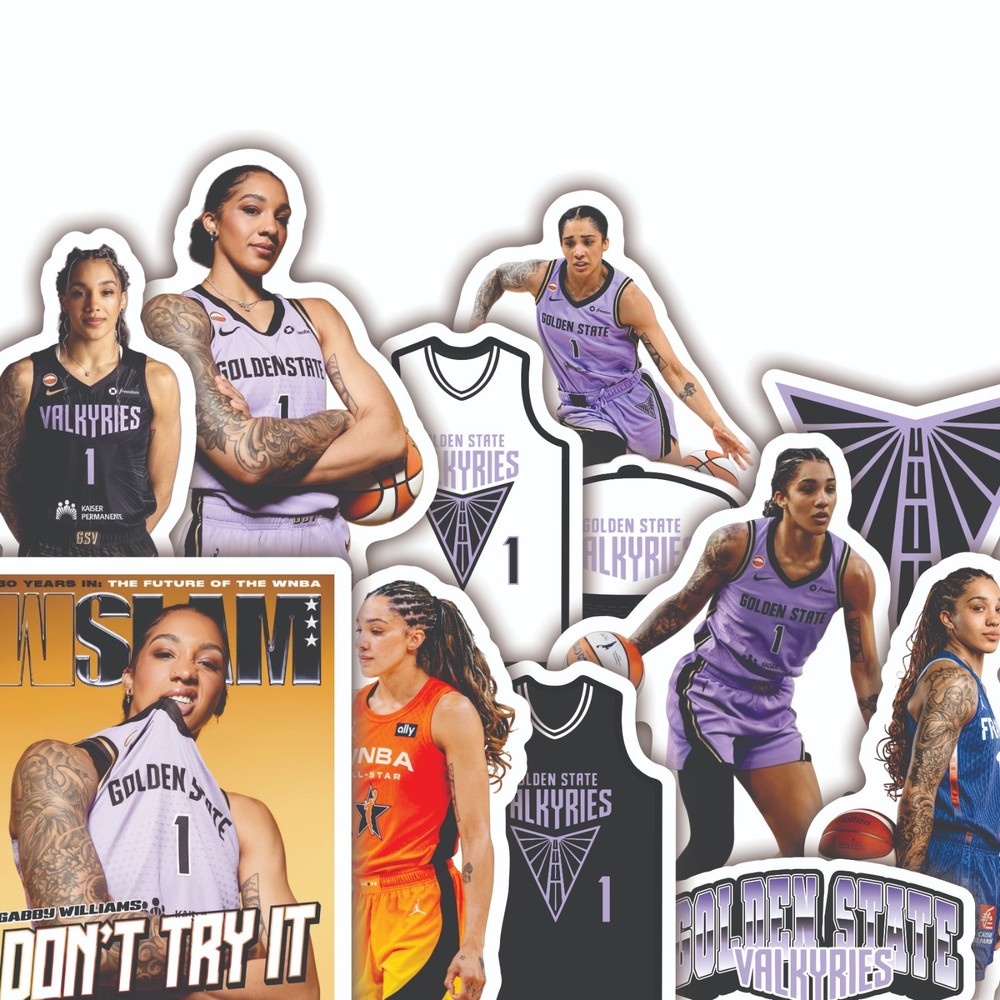 Gabby Williams Golden State Valkyries WNBA Stickers Set of 12 Waterproof Vinyl