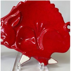 Arkansas Razorbacks Red Ceramic Hog Wild Boar Mascot Sculpture Figurine 11.5in