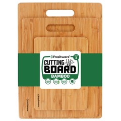 Freshware Bamboo Cutting Board Set of 3 (8×6, 11×8.5, 13×9.5 in),