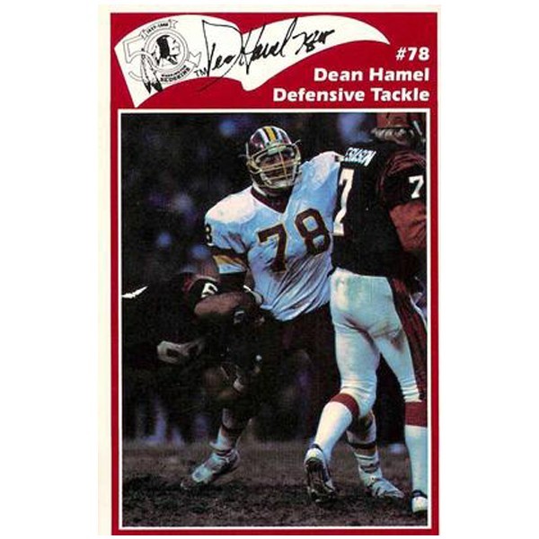 1986 Frito Lay Washington Redskins Police #13 Dean Hamel Football Card