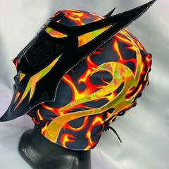 Abismo Black Abyss Wrestling Lucha Semi Professional Luchador Mascara Flames