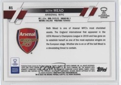 2022 Chrome UEFA Women&rsquo;s Champions League Sapphire Gold 19/50 Beth Mead #81 07r2