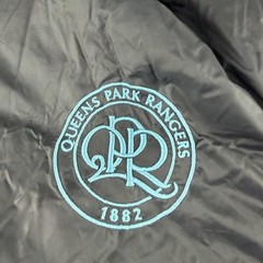 Queens Park Rangers Jacket Mens Large Grey Football Hooded Zip Up Errea Coat