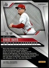 2025 Panini Prizm #237 Chase Davis Red Power Prizms #/99