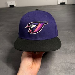 Hat Club New Era Toronto Blue Jays Fitted Cap 7 5/8 Purple Pink Roosevelt Patch