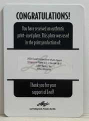 2024 Leaf Collective Multi-Sport – Alfie Gilchrist – #LB-3 Printing Plate 1/1