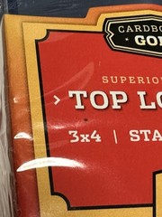 Liquidation Lot of 100 Cardboard Gold 3&Prime;x4&Prime; Standard Toploader – Clear 25 ct x 4