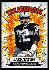 Jack Tatum Raiders Custom Football Art Card