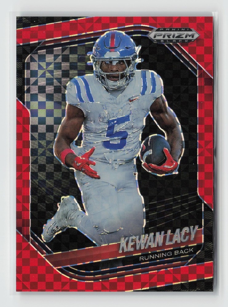 2025 Panini Prizm Black #153 Kewan Lacy Prizms Red Power #/75