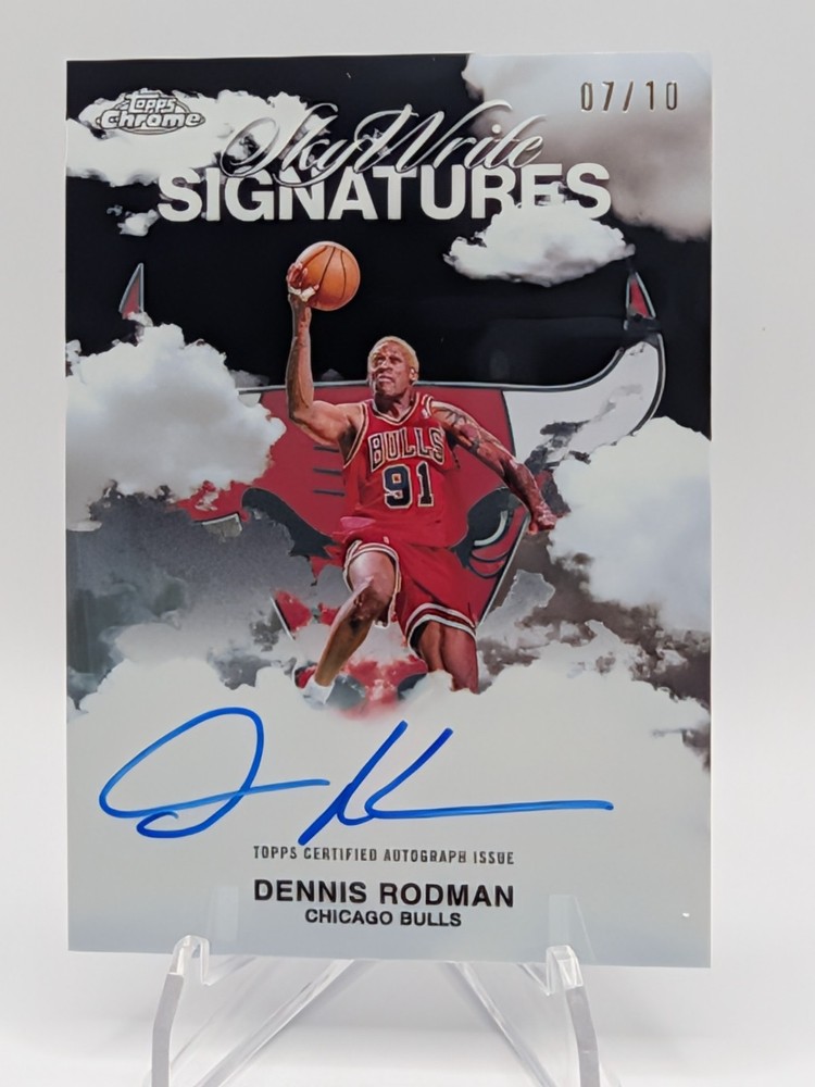 Dennis Rodman 2025-26 Topps Chrome Sky-Write Signatures Auto Black SWS-DRM 7/10