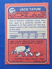 1973 Topps – Jack Tatum #288 – Oakland Raiders EX ROOKIE