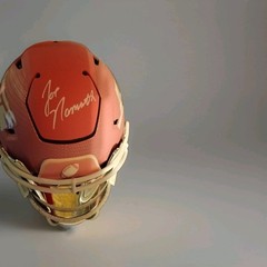 Joe Namath Full Size SpeedFlex Helmet Pink Breast Cancer Awareness Edition PSA