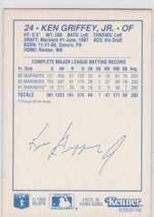 KEN GRIFFEY JR. Starting Lineup 1992 SLU Card Seattle Mariners Baseball $$ RARE!