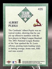 2001 Fleer Platinum – Team Leaders Albert Pujols #435 (RC) Cardinals (NM/M)