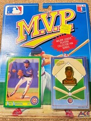 MVP Major League Players Collectible Pin 1990 Sandberg Grace CUBS NEW Free Ship