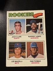 1977 Topps Rookie Outfielders Jack Clark, Lee Mazzilli Ruppert Jones #488